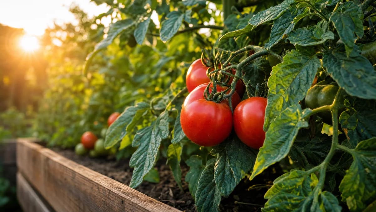 How to Grow Tomatoes in a Raised Bed (Beginner-Friendly Steps) hero image