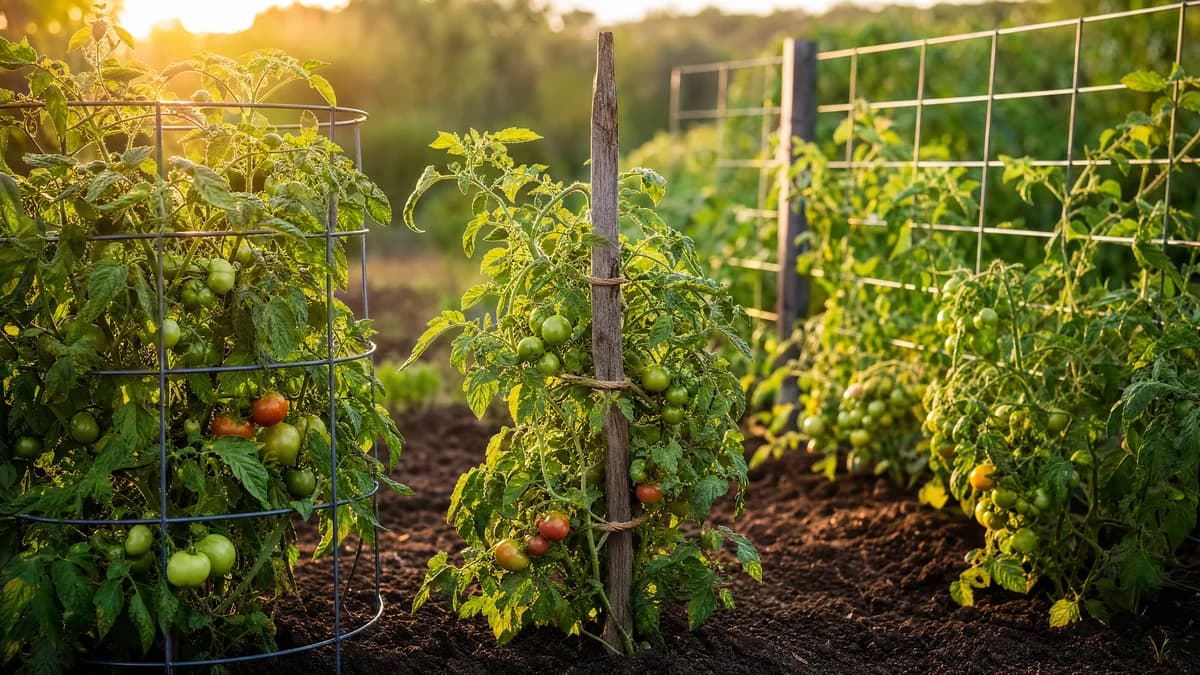 Tomato Cages vs Stakes vs Trellis (Which Should You Use?) hero image